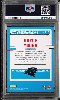2023 Panini Donruss Optic 213 Bryce Young Blue Scope PSA 9