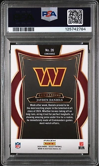 2024 Panini Select 26 Jayden Daniels Red & Blue Shock PSA 9