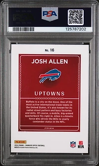 2024 Panini Donruss Optic Uptowns 16 Josh Allen PSA 10