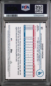 2024 Topps Holiday H1 Shohei Ohtani Variation PSA 9