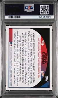 2009 Topps 44 Barack Obama PSA 9