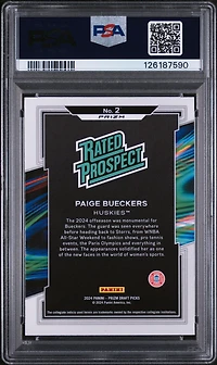 2024 Panini Prizm Draft Picks Rated Prospect 2 Paige Bueckers Green Prizm PSA 9