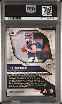 2024 Panini Prizm 400 Jj Mccarthy Disco Prizm PSA 9