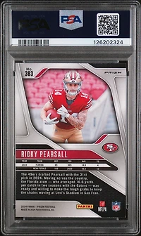 2024 Panini Prizm 383 Ricky Pearsall Purple Pulsar PSA 10