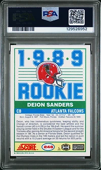 1989 Score 246 Deion Sanders PSA 9