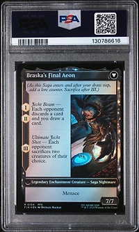 2025 Magic The Gathering Final Fantasy 0104 Braska's Final Aeon/jecht, Reluctant Guardian Foil PSA 9