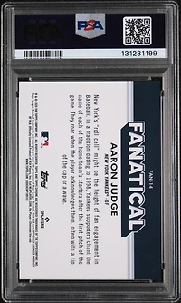 2025 Topps Chrome Fanatical Fan14 Aaron Judge PSA 10