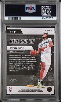 2024 Panini Mosaic Give And Go 6 Stephon Castle Mosaic PSA 9