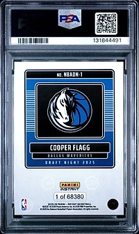 2025 Panini Instant Nba Draft Night 1 Cooper Flagg PSA