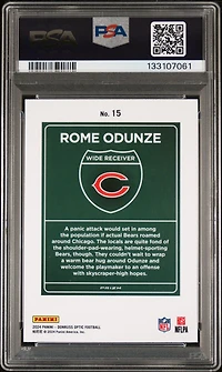 2024 Panini Donruss Optic Downtown! 15 Rome Odunze PSA 9