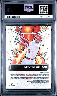 2022 Panini Donruss Bomb Squad Bs3 Shohei Ohtani Rapture PSA 10