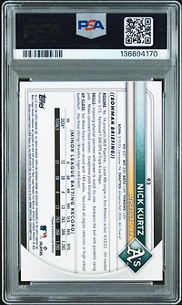 2025 Bowman Chrome Mega Box 93 Nick Kurtz PSA 9