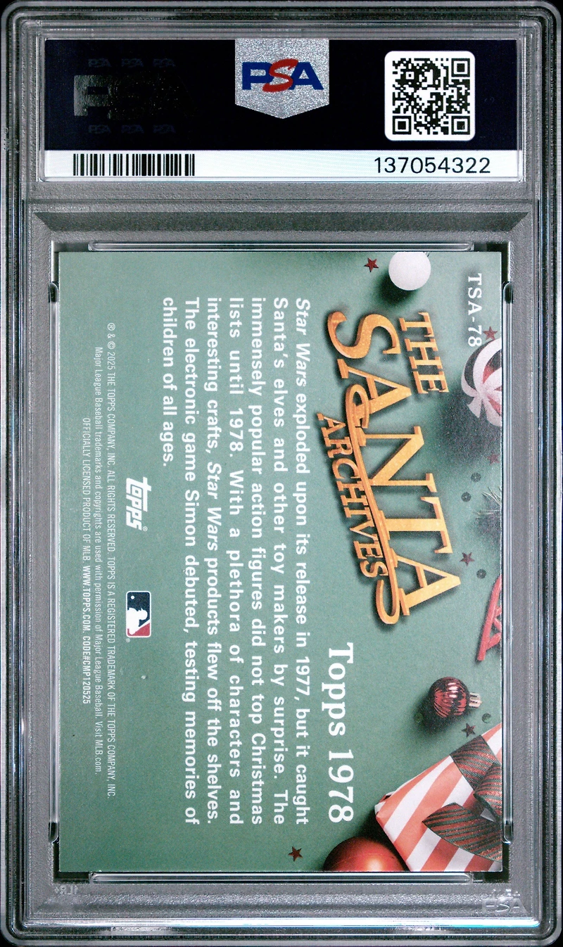 2025 Topps Holiday The Santa Archives 78 Santa Claus PSA 9