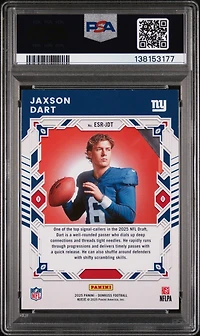 2025 Panini Donruss The Elite Series Rookies Esr-jdt Jaxson Dart PSA 9