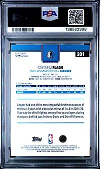 2025 Topps 201 Cooper Flagg PSA