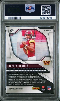 2024 Panini Prizm 347 Jayden Daniels Disco Prizm PSA 10
