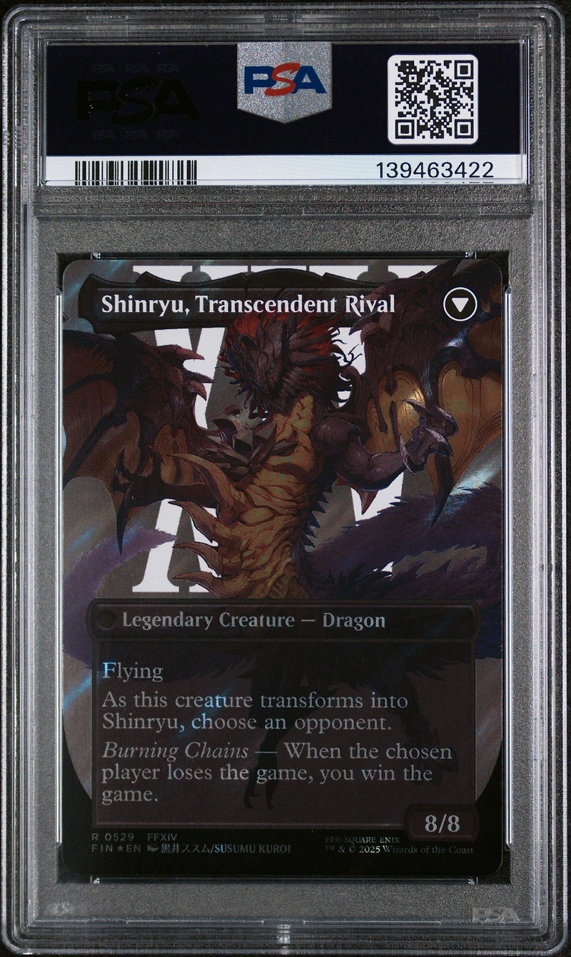 2025 Magic The Gathering Final Fantasy 0529 Zenos Yae Galvus/shinryu, Transcendent Rival Character Borderless-surge Foil PSA 10