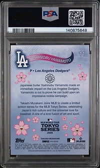 2025 Topps Takashi Murakami + Mlb World Tour Tokyo Series 11 Yoshinobu Yamamoto PSA 10