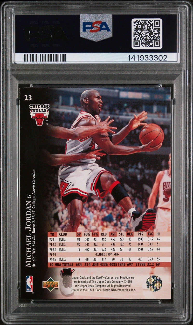 Upper Deck 23 Michael Jordan PSA 8