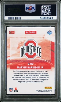 2024 Panini Prestige State Of The Art Samhj Marvin Harrison Jr. PSA 10