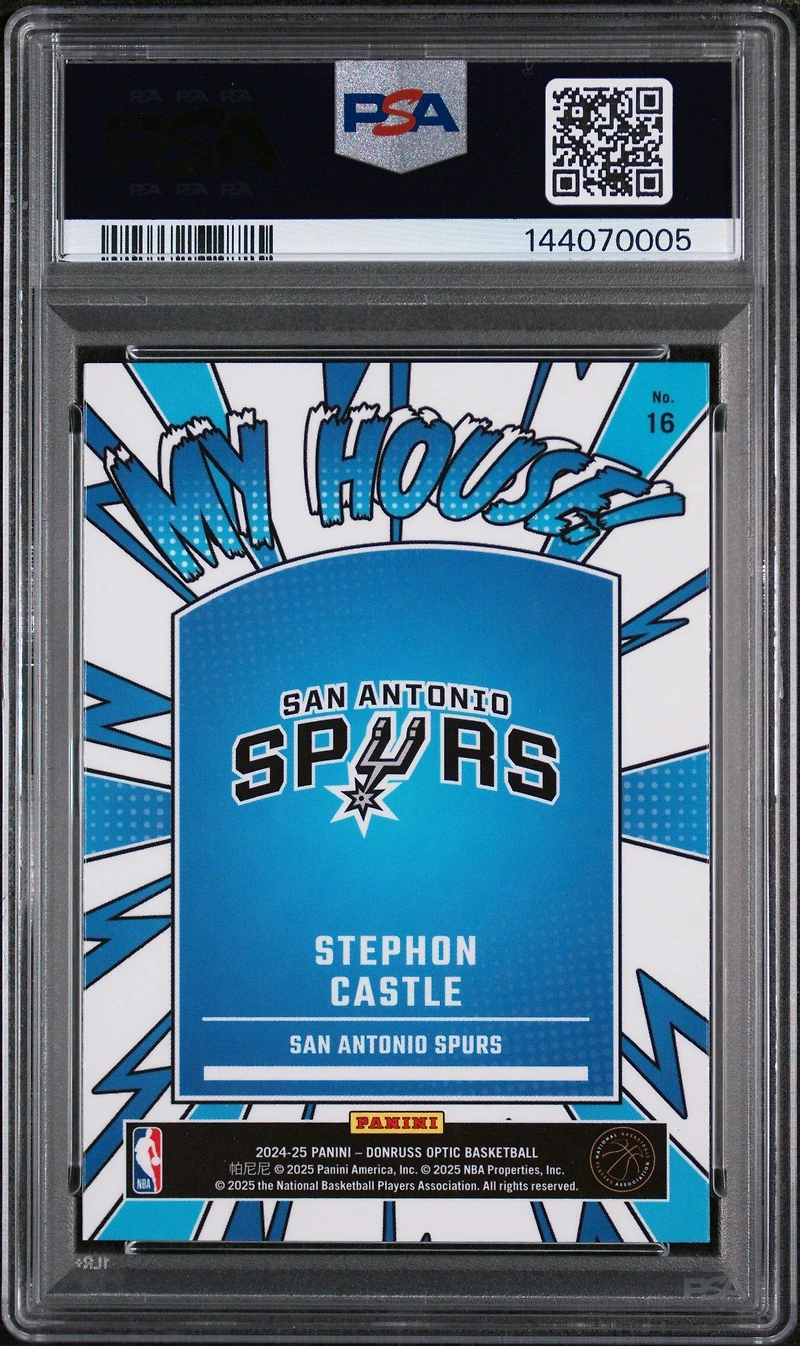 2024 Panini Donruss Optic My House 16 Stephon Castle PSA 10