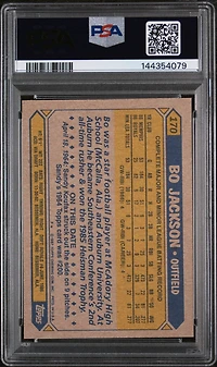 1987 Topps 170 Bo Jackson Future Stars PSA 10