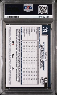 2025 Topps Chrome 139 Ben Rice Refractor PSA 9