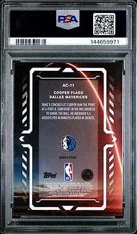 2025 Topps Chrome Activators Ac-11 Cooper Flagg Refractor PSA 10