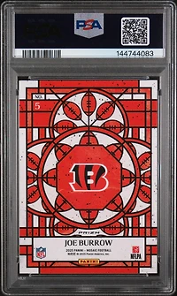 2025 Panini Mosaic Stained Glass 5 Joe Burrow PSA 10