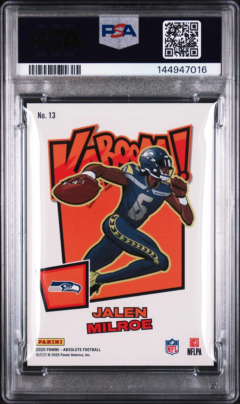 2025 Panini Absolute Kaboom! Horizontal 13 Jalen Milroe PSA 8
