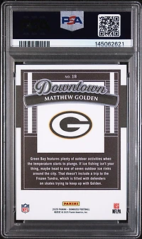 2025 Panini Donruss Downtown! 18 Matthew Golden PSA 9