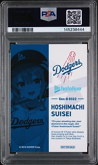 2024 Dodgers X Hololive Collaboration Hololive Night Hoshimachi Suisei PSA 8