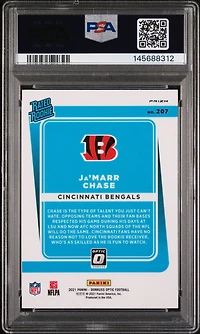 2021 Panini Donruss Optic 207 Ja'marr Chase Purple Shock PSA 10