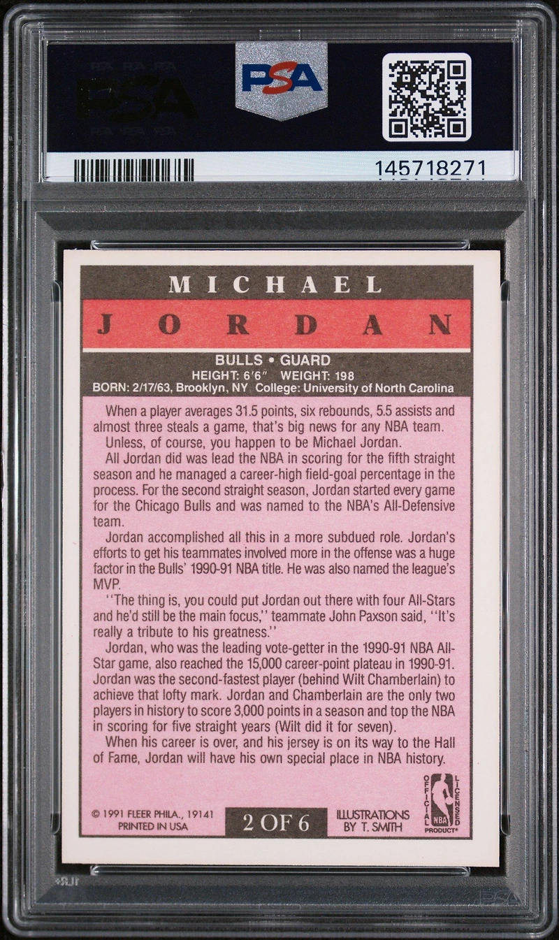1991 Fleer Pro-visions 2 Michael Jordan PSA 8