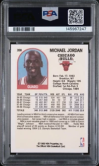1989 Hoops 200 Michael Jordan PSA
