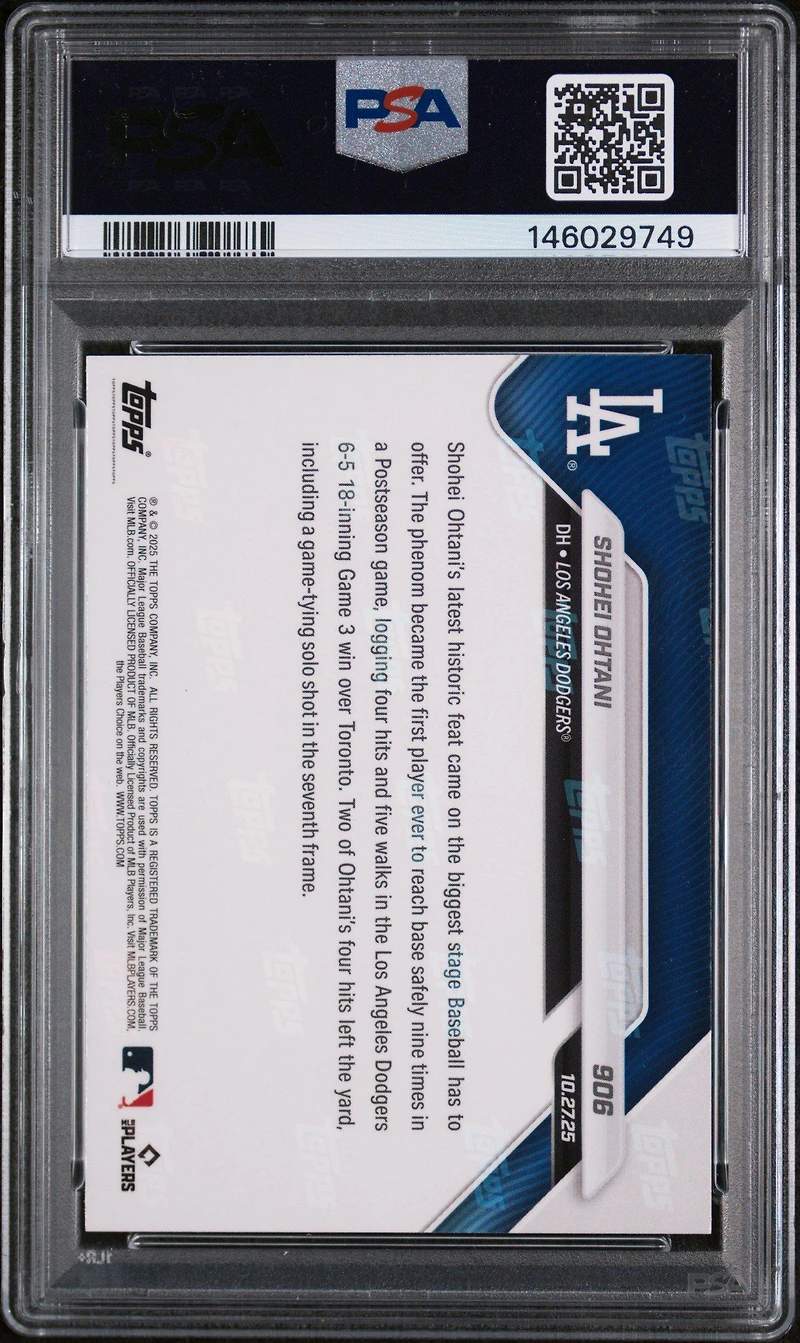 2025 Topps Now 906 Shohei Ohtani PSA 10