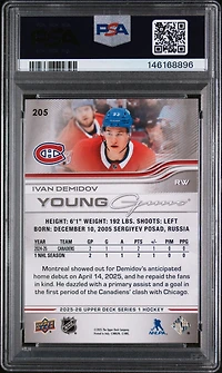 2025 Upper Deck 205 Ivan Demidov PSA 9