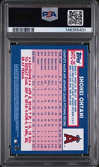 2019 Topps Chrome 1984 Topps Baseball 25 Shohei Ohtani PSA 8