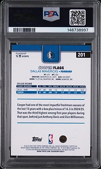 2025 Topps 201 Cooper Flagg Season Tip Off PSA 9