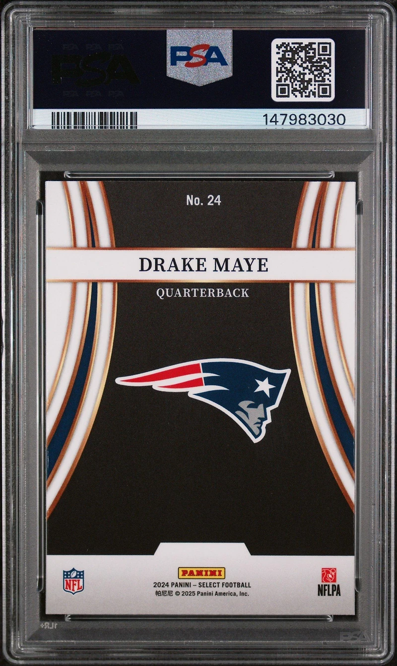 2024 Panini Select Turbocharged 24 Drake Maye PSA 10