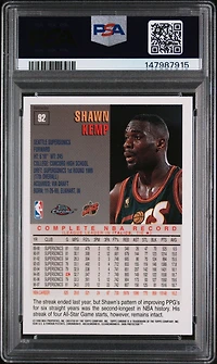 1997 Topps Chrome 92 Shawn Kemp Refractor PSA 8