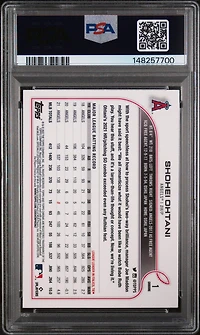 2022 Topps Chrome 1 Shohei Ohtani Pink Refractor PSA 9