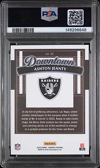 2025 Panini Donruss Downtown! 11 Ashton Jeanty PSA 10