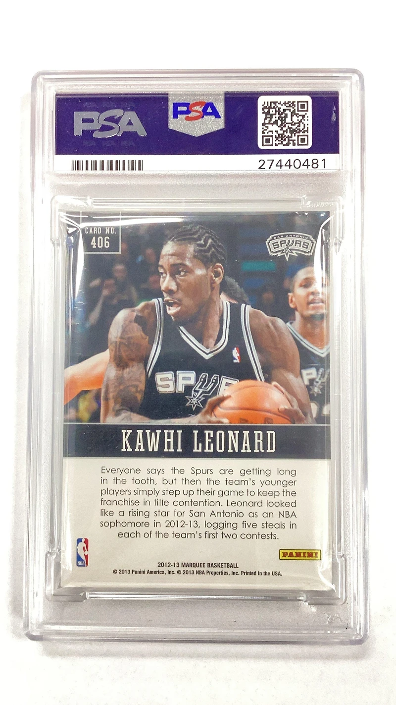 2012 Panini Marquee 406 Kawhi Leonard PSA 10