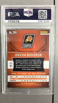 2015 Panini Prizm 308 Devin Booker PSA