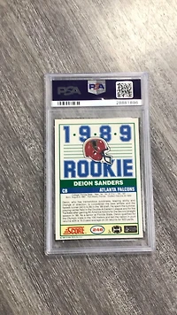 1989 Score 246 Deion Sanders PSA