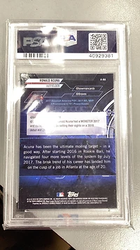 2018 Bowman Trending Chrome Ra Ronald Acuna PSA 10