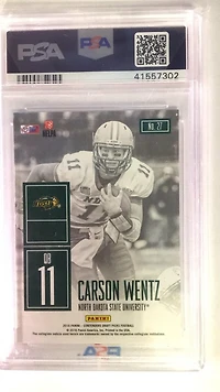 2016 Panini Contenders Draft Picks Game Day Tickets 27 Carson Wentz PSA 10