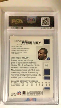 2002 Finest 92 Dwight Freeney PSA 10
