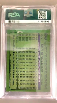 1982 Topps 290 Ken Singleton PSA 9